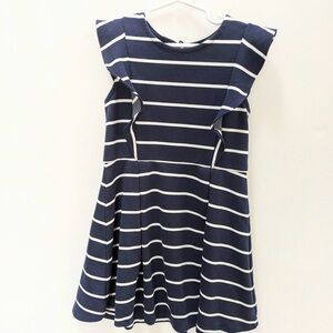 Girls Blue & White Stripe Polo Ralph Lauren Dress